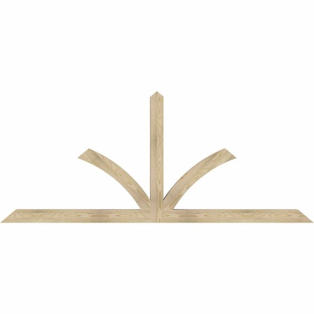 Ekena Millwork Richland Rough Sawn Timber Gable Bracket, Douglas Fir, 96"W x 40"H x 4"D x 4"F, 10/12 Pitch GBW096X40X0404RIC00RDF